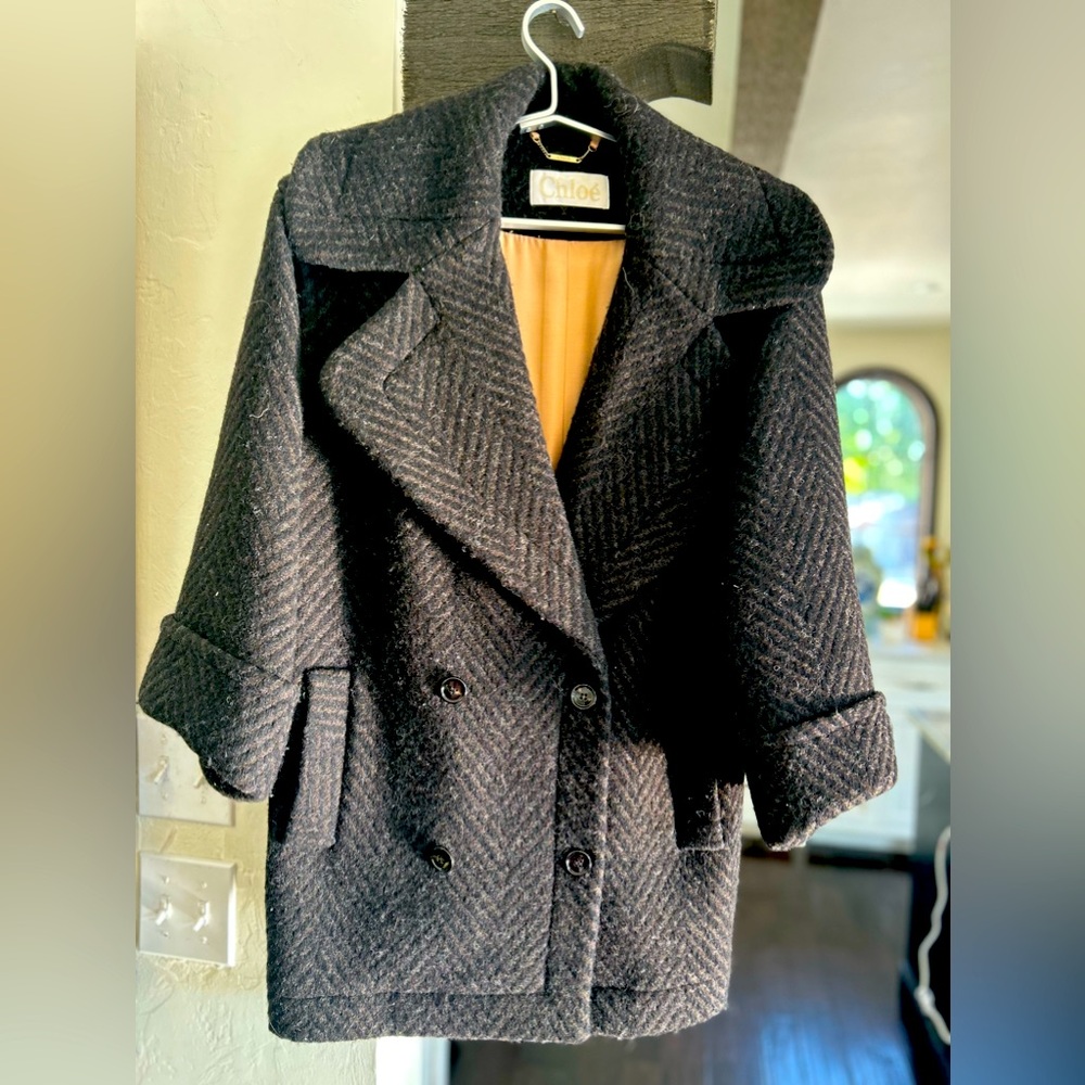 Chloe never worn wool pea coat.